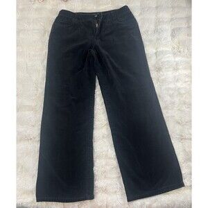 Liz Claiborne Vintage Style Black Crushed Velvet Trousers Sz14 Goth Luxe Party